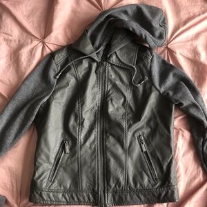 Kohls faux leather grey jacket